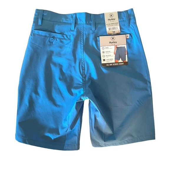 Hurley NEW Mens Shorts All Day Hybrid Quick Dry 4-Way Stretch Blue Size 30 Swim - Picture 5 of 8